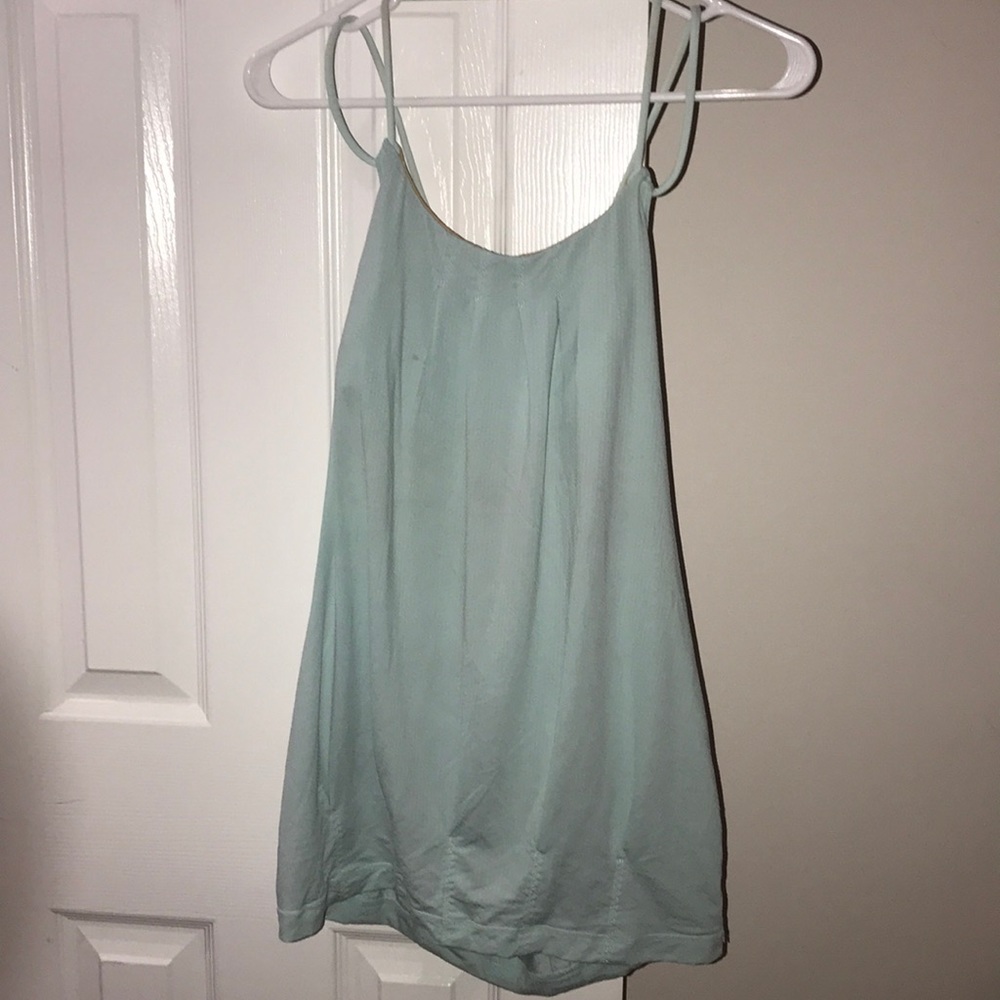 LULULEMON size 8 light blue/green workout top!